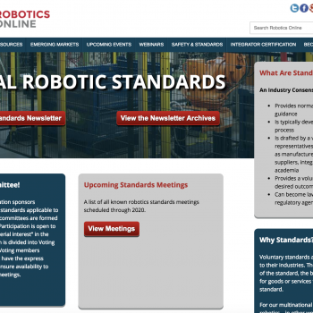 RIA Global Robotics Standards