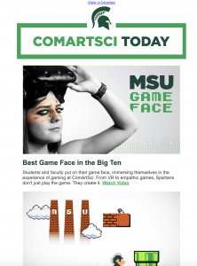 MSU ComArtSci Today Newsletter August 2019 - Template design