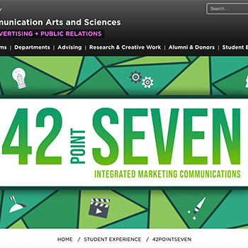 MSU ComArtSci 42pointSEVEN student agency webpage