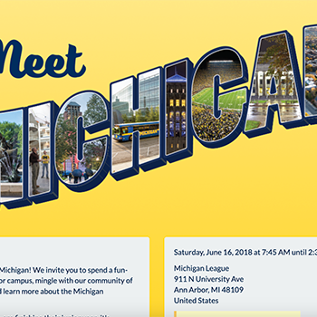 U of M Meet Michigan Program webpage